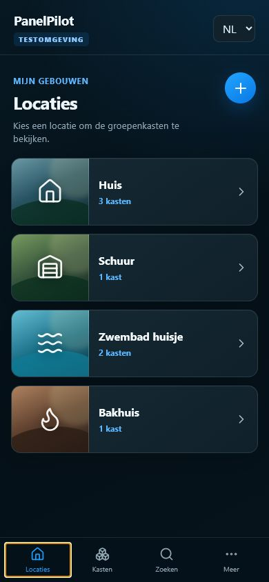 Locatieoverzicht in PanelPilot